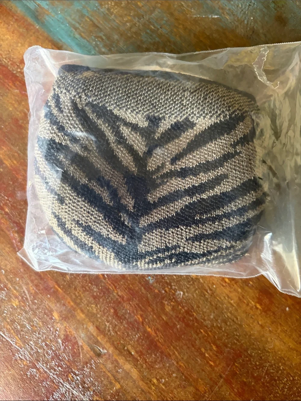 NWOT St. John Zebra Woven Face Mask